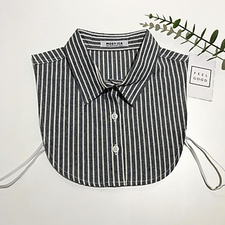 Cổ áo sơ mi tháo rời mặc trong áo len áo không cổ hiệu Mostjia