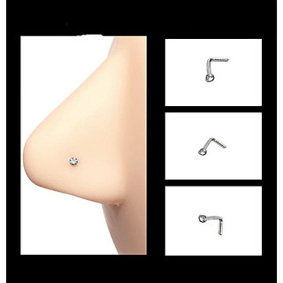 KHUYÊN MŨI CHÂN L - Khuyên Mũi Đính Đá - Nhiều Size