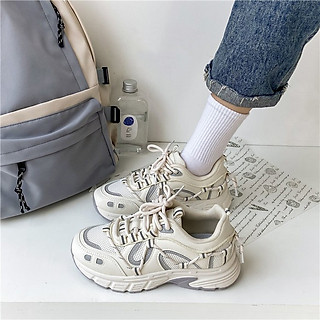 Giày thể thao nữ GEMI - giày ullzzang màu xanh- trắng - nâu-, phù hợp đi học đi chơi, phối đồ cực đẹp - M7252