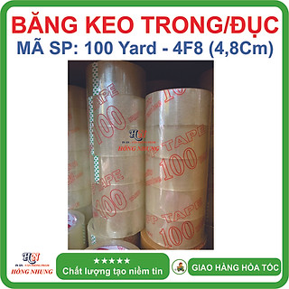 Băng keo Trong / đục 100 Yard, băng keo dán thùng, siêu dính, bền