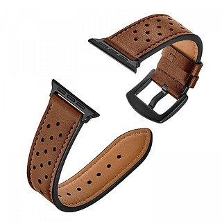 Dây đồng hồ Apple Watch, dây da 09 chấm bi khóa thép không gỉ cho Apple Watch