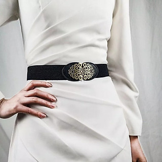 Dây nịt thun thắt lưng ( đai váy ) Bản 4cm Lưng thun co giãn tốt Móc cài trước tiện lợi