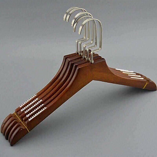 COMBO 50 MÓC ÁO GỖ NÂU - MÓC ÁO GỖ ĐẦU VUÔNG - MÓC TREO QUẦN ÁO - MÓC ÁO GỖ