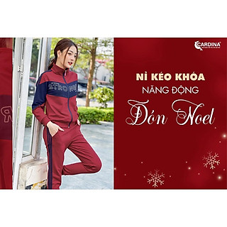 Bộ nỉ nữ chất cotton da cá cao cấp dáng thể thao in chữ trẻ trung năng động, áo khóa kéo, quần jogger dễ phối