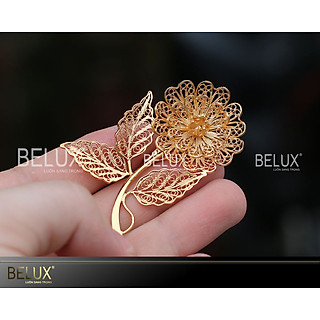 Hoa cài áo mạ vàng 24k - phụ kiện thời trang nữ