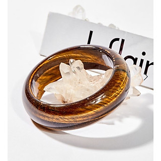 Vòng Tay Opal Mắt Hổ Nâu Vàng 53mm