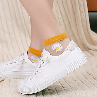 Tất ren họa tiết HOA CÚC, vớ đi giày bệt, tất nữ ren họa tiết hoa cúc
