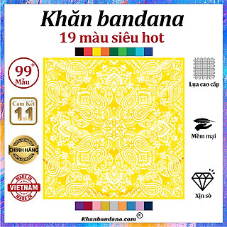 Khăn bandana nam - 19 màu chính hãng - Khăn Bandana, Turban, Hiphop, Choàng, cột, croptop, chain