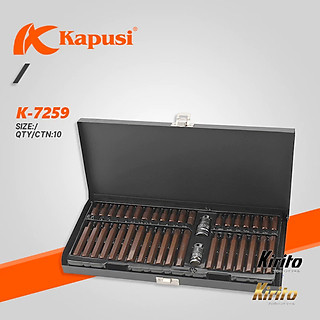 Bộ tuýp lục giác hoa thị 40 chi tiết Kapusi, đựng trong hộp thép sơn tĩnh điện k7259