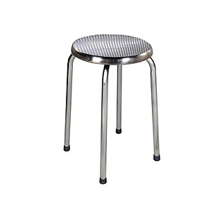 Ghế tròn inox chân cao