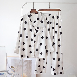 đồ bộ chấm bi mặc nhà cao cấp (thời trang mặc nhà) - db29-421