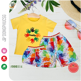 Bộ quần áo đi biển nổi bật cho gia đình hội nhóm cặp đôi nam nữ thun dày dặn DDB114 DONGPHUCSG