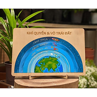 Bộ Ghép hình Khí Quyển & Vỏ Trái Đất Bằng Gỗ