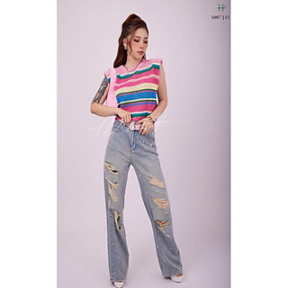 Quần Jean phá cách độc đáo - J43 - Xanh Jean