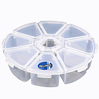 Hộp Tròn 8 Ngăn Đựng Thuốc, Hạt Đá Nails, Phụ kiện Trang Sức DIY Đa Năng Milliken NL-3088