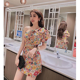 ĐẦM ÔM LỆCH VAI PHỐI NƠ TAY PHỒNG