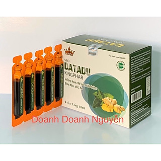 Siro Datadu Kingphar, hộp 20 ống x 10ml, giảm các biểu hiện cảm, ho, sốt, đau đầu