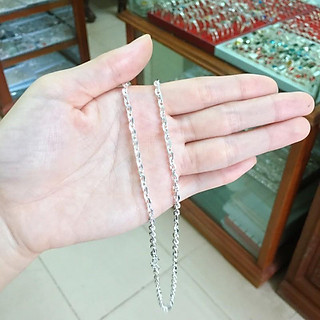 Dây chuyền bạc dạng xích dài 46-50 cm dành cho nam chuẩn bạc tiệm vàng có bảo hành