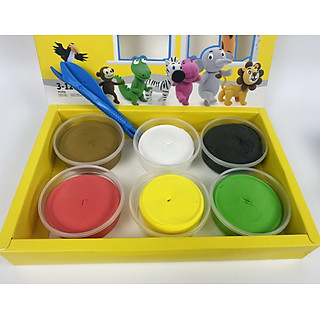Đất sét nhẹ tự khô tặng dụng cụ, an toàn cho bé Stacom SK_CL0615