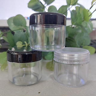 200 hũ nhựa tròn cao 30g nắp đen - Hủ lọ chiết mỹ phẩm