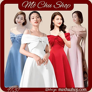 ĐẦM XOÈ TRỄ VAI NƠ 74261425 [MỎ CHU SHOP