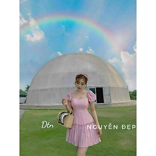 ĐẦM NỮ DÁNG XOÈ TAY PHỒNG HỞ LƯNG (CÓ MÚT NGỰC)