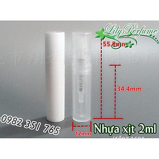 10 Lọ chiết nước hoa 2ml nhựa dạng xịt (Vỏ chiết nước hoa/ Chai chiết nước hoa)