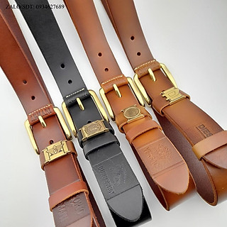 Thắt lưng nam cao cấp, thắt lưng nam da bò- mặt hợp kim đồng.