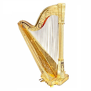 Mô Hình Kim Loại 3D Tự Lắp: Đàn Harp (Hạc Cầm) - Mô Hình Lắp Ráp Giải Trí - Xả Stress