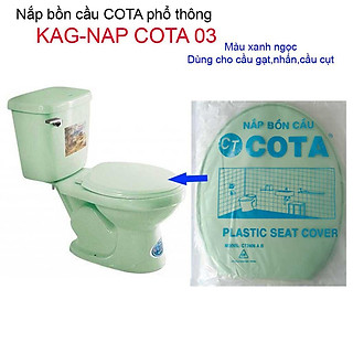 Nắp đậy bàn cầu Cota, Nắp bồn cầu phổ thông màu xanh ngọc giá sỉ KAG-NAP Cota03