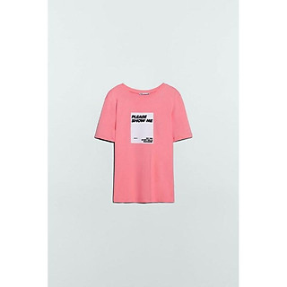 Áo thun màu hồng in chữ xinh xắn