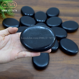 Đá Nóng Tròn, Oval Giữ Nóng Lâu - 8x8, 6x8cm - Đá Nóng Núi Lửa Bazan Massage Spa