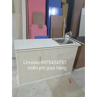 Tủ bếp mini có bồn mặt gạch