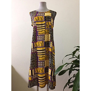 Đầm /Váy lanh trung niên. Váy đầm mùa hè, váy mặc mát chất lanh