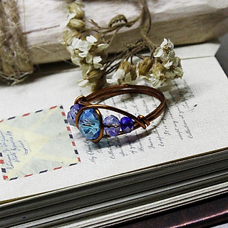 Nhẫn đá phong thuỷ đồng nguyên chất N5 03870-03875