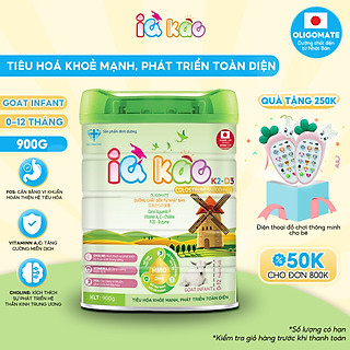 Sữa bột sữa dê IQ KAO Goat Infant giúp bé ăn ngon, tiêu hóa khỏe mạnh, phát triển toàn diện hộp 900g