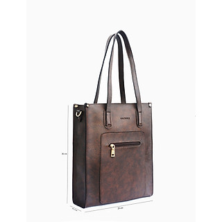 Túi Xách Da Nữ Công Sở VACHINO kiểu dáng dọc TX010 đựng vừa laptop, giấy A4