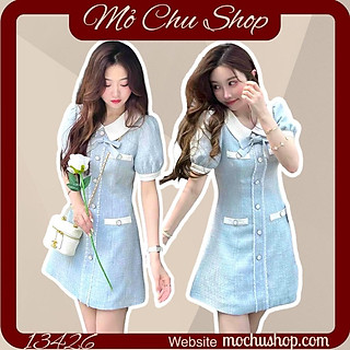 ĐẦM BỐ VIỀN TRẮNG ĐÍNH NƠ 13426