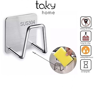 Móc Dán Tường, Móc Inox Đa Năng, Móc Treo Vung Nồi Dán Tường, Treo Miếng Cọ Rửa Bát, Nồi, Xoong Chảo. TakyHome 2010