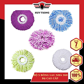 BỘ 5 BÔNG LAU NHÀ 360 ĐỘ CAO CẤP
