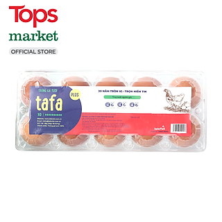 Trứng Gà Tươi Cao Cấp Tafa Hộp 10 Quả 700G