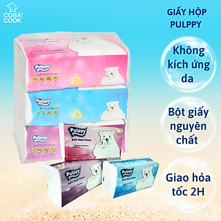 Khăn Giấy Rút Pulppy Polar Bear Bịch Khăn Giấy 180 Tờ 2 Lớp