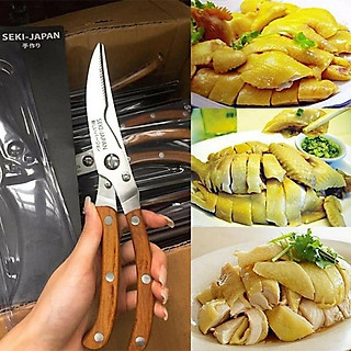 Kéo cắt gà vịt cán gỗ SEKI JAPAN