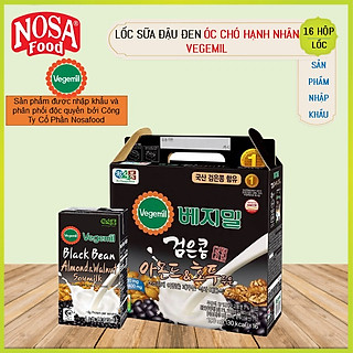 Thùng Sữa Hạt Vegemil Đậu Đen Óc Chó Hạnh Nhân 190ml (16 Hộp/Thùng)