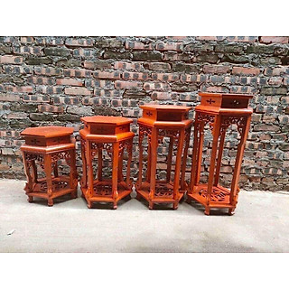 Đôn Lục Giác gỗ Hương, mặt 30cm cao (60,70.80). phù hợp cho không gian phòng khách nhà bạn