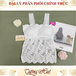 Áo bra 2 dây ren dài có mút ngực