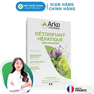 Thải độc gan Arkopharma Detoxifiant Hepatique chiết xuất thực vật hữu cơ siêu cô đặc