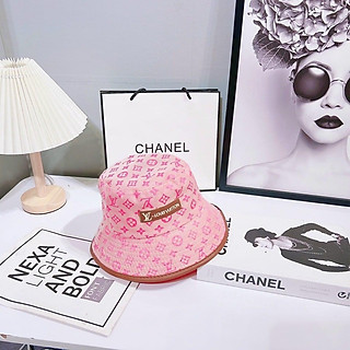 Mũ vành tròn, nón Bucket nữ LV vải Kaki dày thời trang (Ảnh thật)