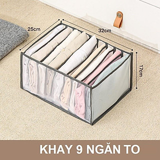 Hộp đựng đồ lót quần áo chia ngăn, khay vải lưới sắp xếp tủ quần áo gọn gàng