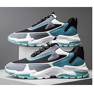 Giày thể thao nam, giày sneaker nam đế loang xanh S100